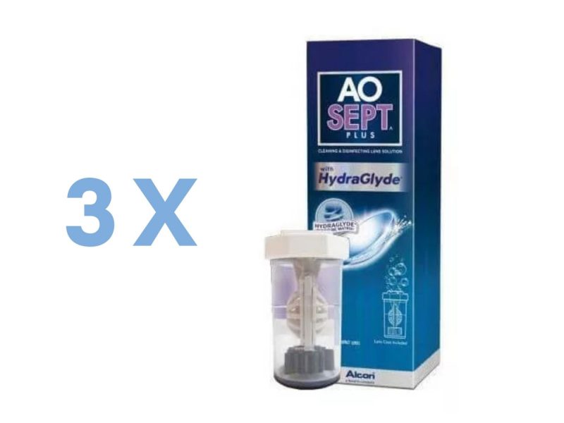 AoSept Plus with HydraGlyde (3 x 90 ml)